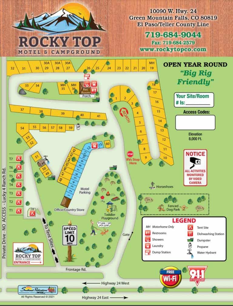 Location Map Rocky Top Campground
